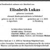 Leonhardt Elisabeth 1920-2003 Todesanzeige